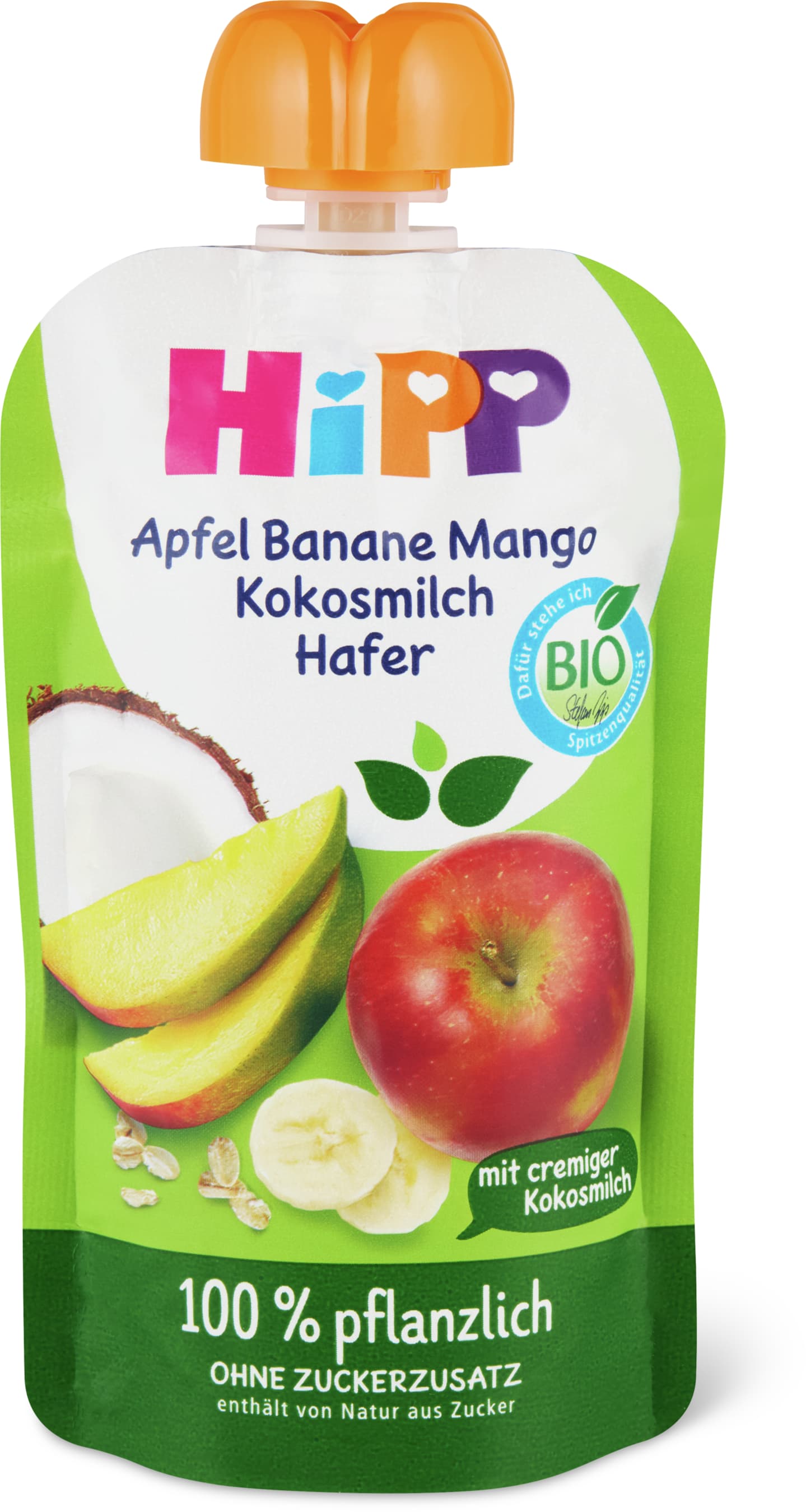 Hipp Bustina morbida mela, banana, mango, latte di cocco e avena 100g